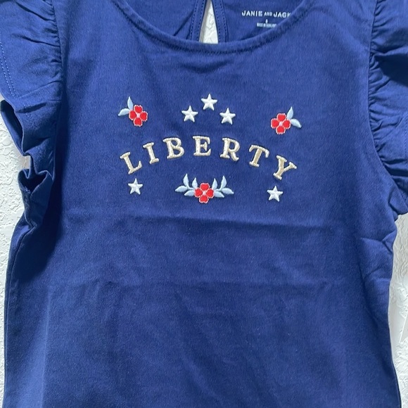Janie and jack girls navy blue top & floral shorts SET size 8 NWT… - Picture 6 of 9